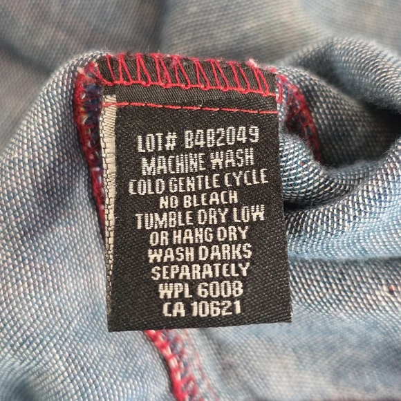 Rock & Roll Cowgirl Aztec Western Cowgirl Button Down Embroidered Gauzy Shirt L - Picture 7 of 8